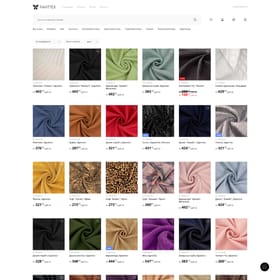 Screenshot of the online store Fanttex